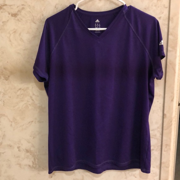 womens purple adidas shirt